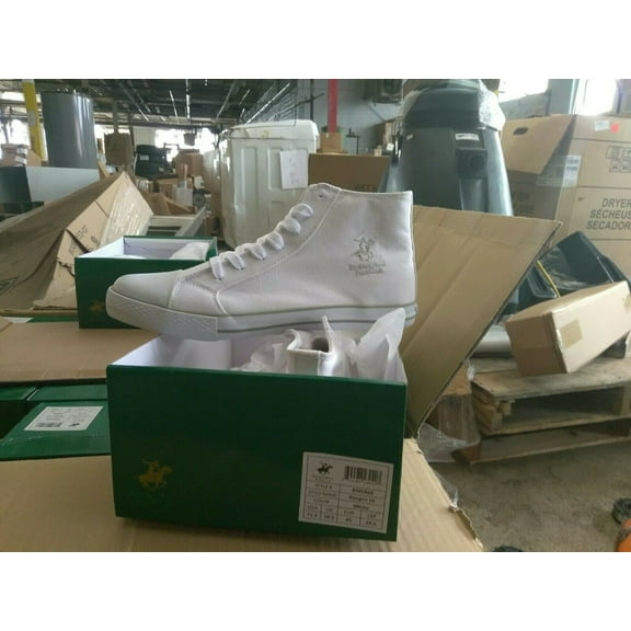 NEW Beverly Hills Polo Club BMS460 White/Silver Mens Shoe NWD Medium