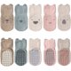 thumbnail image 1 of 5 pares de calcetines antideslizantes de algodón con estampado de animales para bebés y niños JAMW Sencillez, 1 of 5