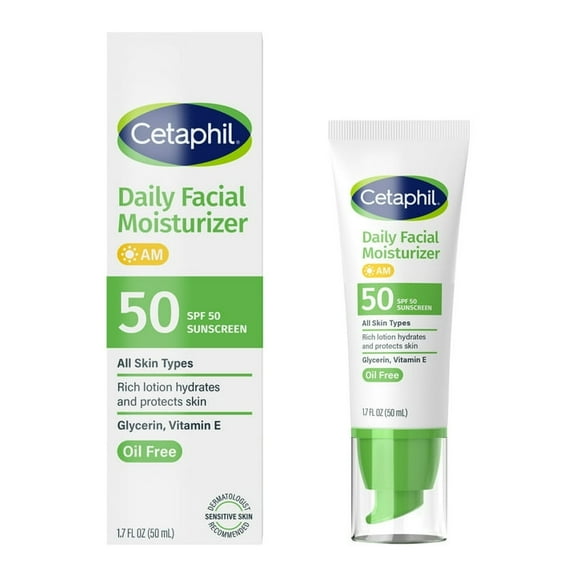 Cetaphil Daily Facial Moisturizer with sunscreen SPF 50 , 1.7 oz