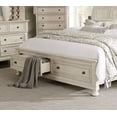 thumbnail image 4 of Traditional Style Bedroom 5pc Set Platform Storge King Bed Dresser Mirror Chest Nightstand Classic Wire-brushed White Finish, 4 of 7