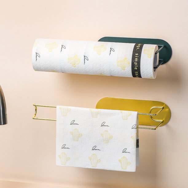 Toilet Paper Holder Self Adhesive Punch-free kitchen paper towel rack cabinet roll paper kitchen paper hanger