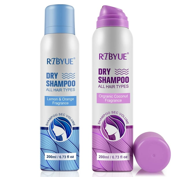 FUKEVY Champú para cabello seco Champú seco para mujeres Paquete de 2 champú seco de tamaño de viaje para cabello graso y cuero cabelludo con un aspecto más completo - Secreto de belleza | Regalos De