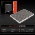 thumbnail image 2 of A-Premium Cabin Air Filter with Activated Carbon Compatible with Nissan Sentra 2007-2012, Rogue 2008-2013, Rogue Select 2014-2015, Replace# 999M1VS007, 2 of 9