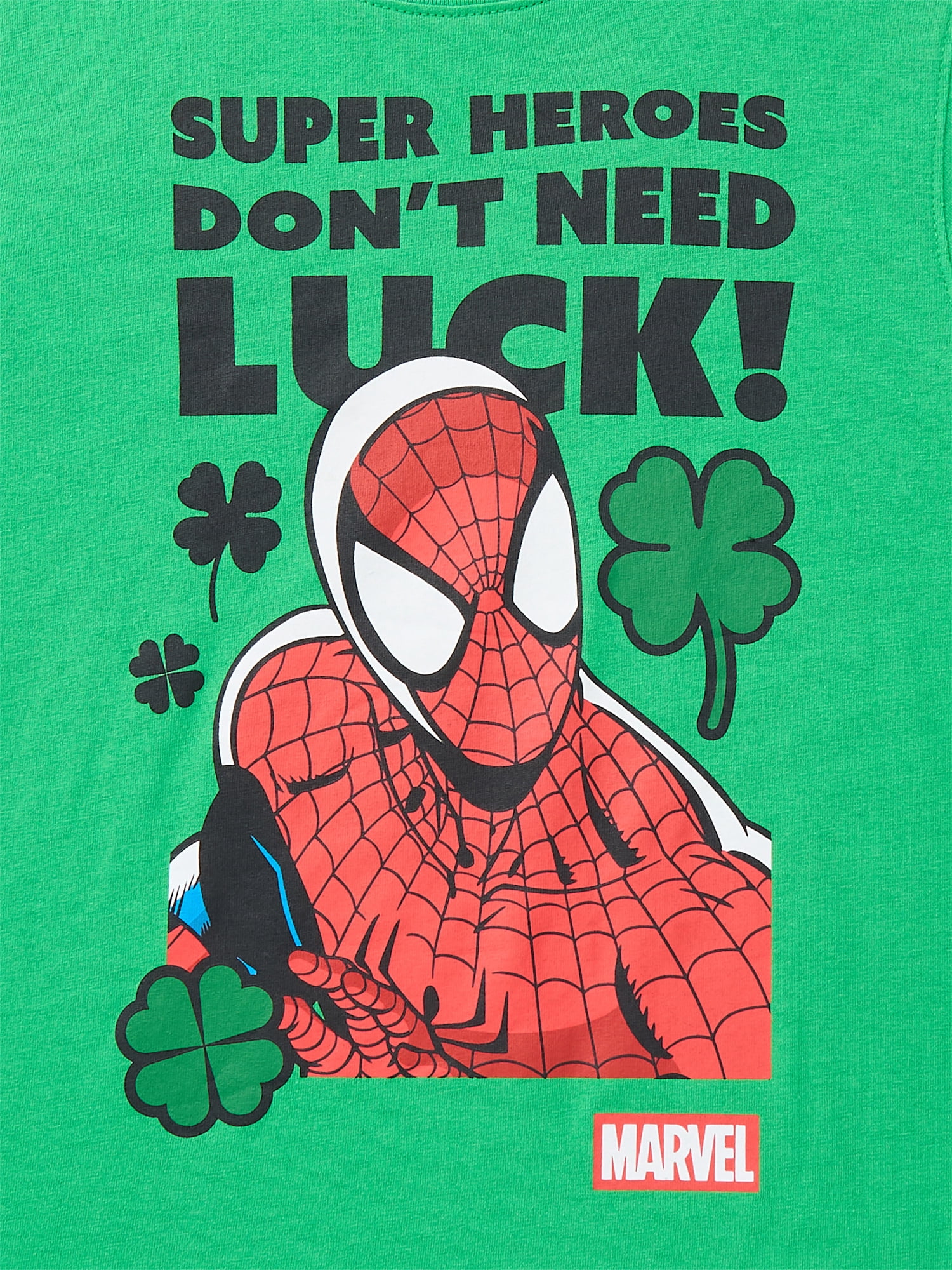 Marvel's Spider-Man Boys St. Patrick's Day Graphic Tee with Short Sleeves, Sizes 4-18