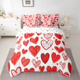 thumbnail image 2 of Castle Fairy Love Heart Print Bedding Comforter Set,Romantic Queen Bedding Sets, 2 of 8
