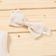 thumbnail image 5 of Penkiiy Toddler Baby Girls Clothes Bow Dress Top Panties Solid Color Summer Suit Toddler Girls Clothes 12-18 Months Beige On Sale, 5 of 5