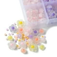 thumbnail image 3 of 1set 4 colors 3 styles Jewelry Beads Kits Including Round Glass Seed & Frosted Round & Flower Acrylic Beads Mixed color 3~12x3~12.5x2~7mm Hole: 0.8~2.5mm, 3 of 9