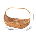 thumbnail image 3 of DFC Ochine Wicker With Handle Wedding Flower Girl Wicker Picnic Fruit Bread Rattan Multipurpose Woven Serving Vegetables Kitchen, 3 of 5