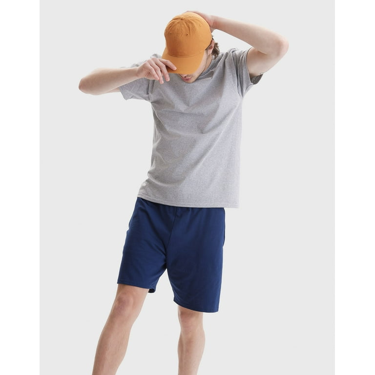 Men's Hanes® ComfortSoft Jersey Pocket Shorts Color: Navy Size: S