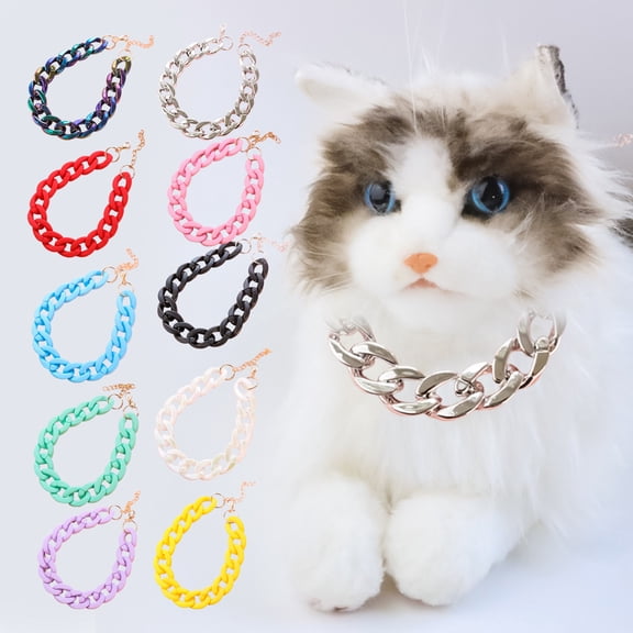 shenmeida Fashion Resin Lobster Clasp Design Pet Cat Puppy Small Dog Colorful Necklace Collar Jewelry Grooming Accessories