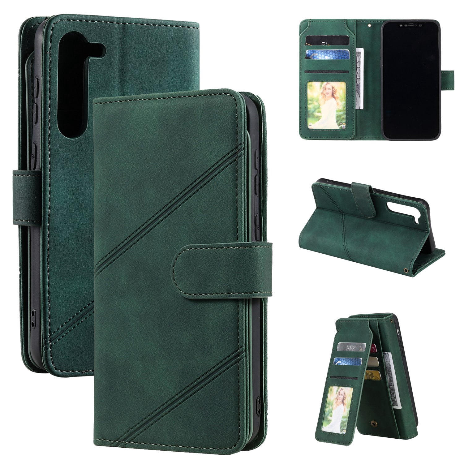 ETFAST Wallet Card Slot Flip Zipper Leather Phone Case For Samsung Galaxy S24 Ultra S24Plus S23 Ultra S23Plus S23FE S22 Ultra S21 Ultra S20 S10 S9 Leather Phone case