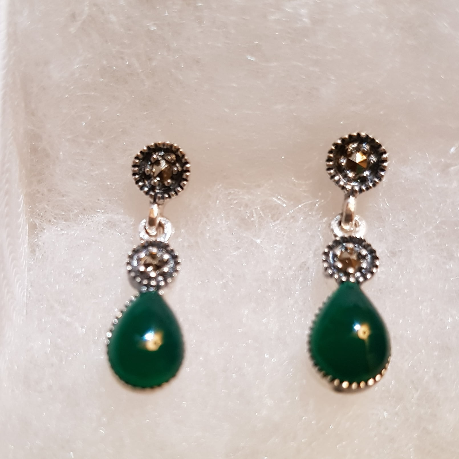 Genuine Emerald Gemstone 925 Sterling Silver Fine Handmade Necklace 