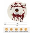 thumbnail image 6 of 15 Inch Round Placemats Set of 4, Merry Christmas Non Slip Heat Insulation PP Table Mats, Beige Xmas Elk Seasonal Winter Holiday Washable Place Mats for Kitchen Dining Party Table Decor, 6 of 7