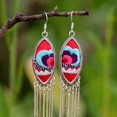 thumbnail image 5 of Pendientes colgantes únicos Yashi onda redonda 68558 blanco-dorado, 5 of 5