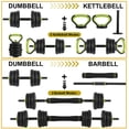 thumbnail image 3 of Adjustable Dumbbells, 66/88Lbs Free Weight Set with Connector, 4 In1 Weight Dumbbell Set Used As Kettlebells, Barbell, Fitness Exercise for Home Gym, 3 of 6