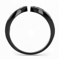 thumbnail image 3 of IP Black(Ion Plating) Stainless Steel Ring with Top Grade Crystal in Clear for Women Clear Stone Color Style TK3056 Size 10, 3 of 4