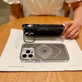 thumbnail image 3 of for iPhone 15 Pro Max Magnetic Case with [Mag-Safe Wireless Charging] [Breathable Heat Dissipation] [Built-in Lens Frame Stand] Anti-Scratch Shockproof Rugged Phone Case for iPhone 15 Pro Max, Black, 3 of 10