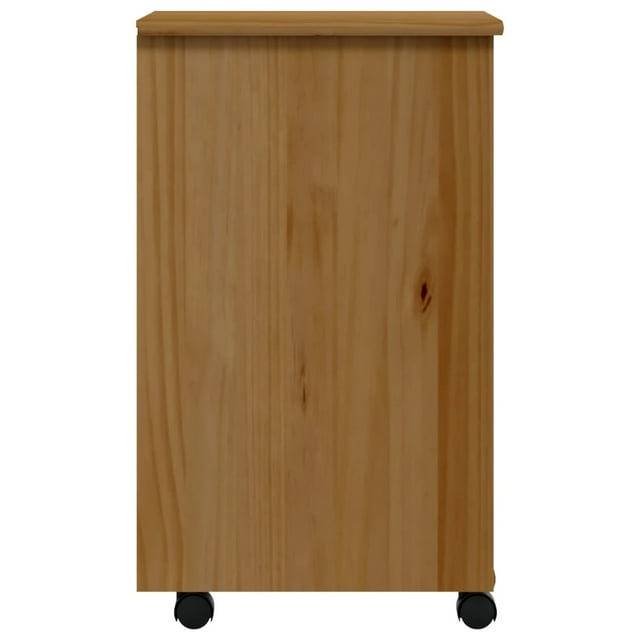 vidaXL Armoire Roulante avec Tiroirs Bois Massif Pin Brun Miel