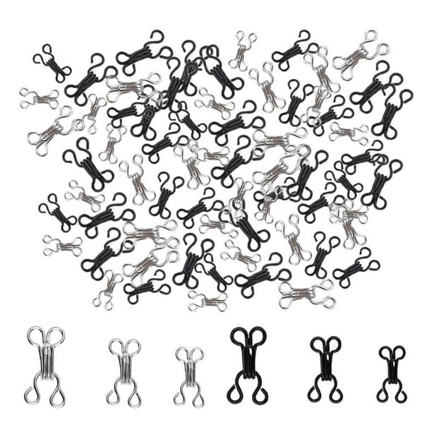 120 Pairs Sewing Hooks and Eyes Closure Black Replacement Accessories Bra 