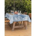 thumbnail image 3 of Outdoor Tablecloth with Umbrella Hole for Patio/Picnic/Party/Camping, Blue Coastal Nautical Waterproof Table Cloth Rectangle Table Cover Washable, Summer Ocean Sea Waves Starfish Coral (60"x 102"), 3 of 8