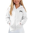 thumbnail image 5 of fatyb Zip up Hoodies for Girls Long Sleeve Hooded Jacket Kids Cute Bow Print Sweatshirt with Pockets, 5 of 7