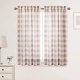 thumbnail image 1 of Cortinas de cuadros escoceses estilo granja, semitransparentes, para cocina campestre, de hilo grueso, estilo medias cortinas de café, 66 cm de ancho x 91 cm de largo, en blanco y negro, juego de 2, 1 of 8