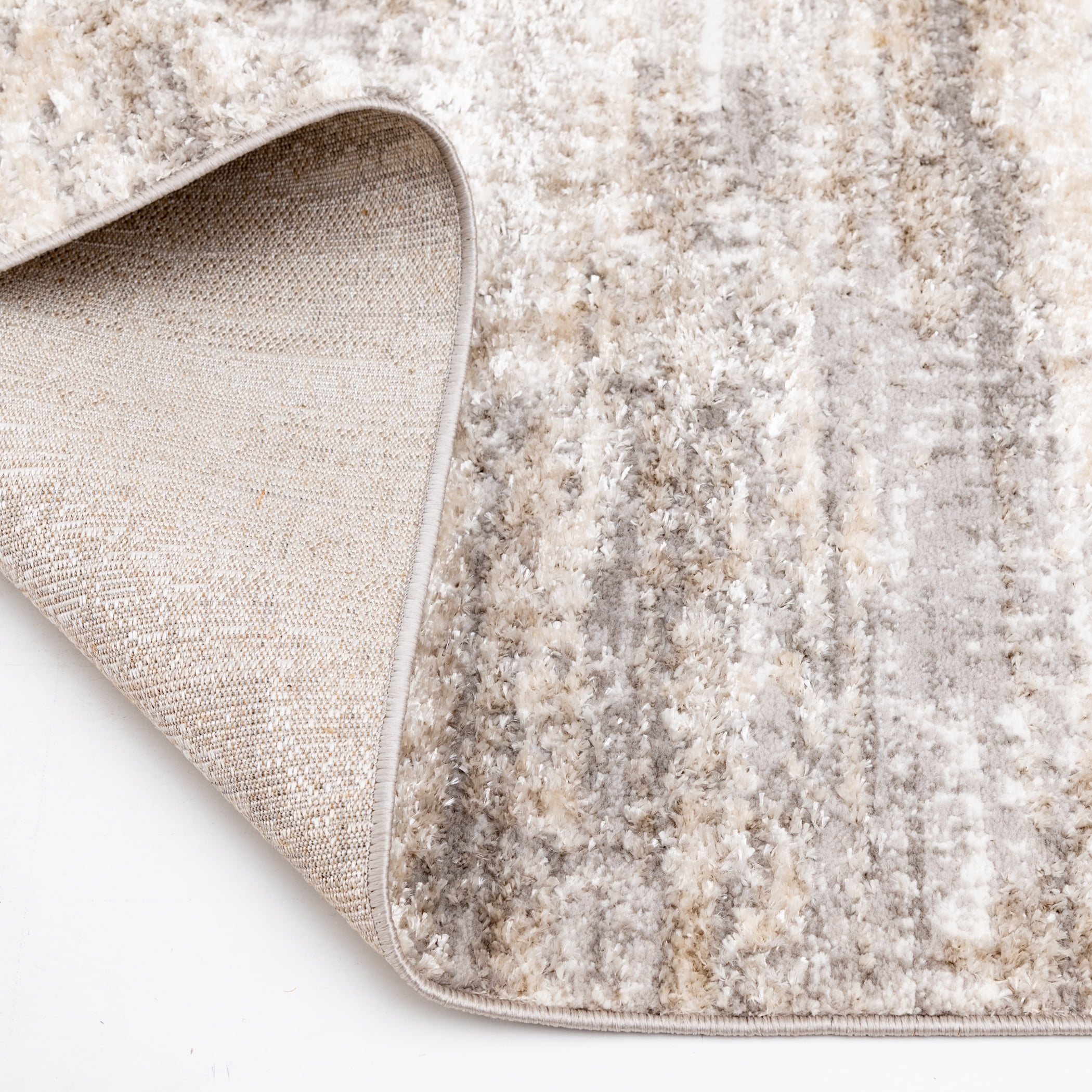 Mainstays 5x7 Neutral Shiny Abstract Indoor Area Rug