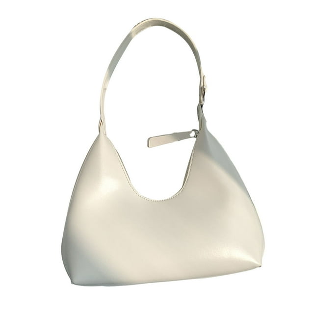 Unatoiry Fashionable And Versatile Half Moon Shoulder Bag Lightweight And Portable Small Handbags Convenient white