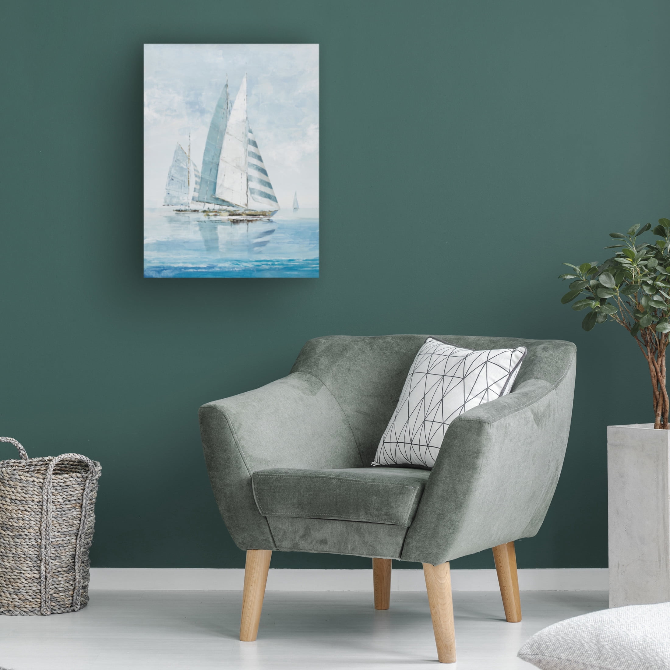 Canvas Wall Art - Max Maxx 'Sailing Day' Wall Art for Living Room, Bedroom, or Office Décor by Trademark Fine Art - 24 x 32 Inches