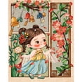thumbnail image 1 of (szx2381) Hilo Algodón Ecológico Bordado 11CT 3 Hebras Impresión 40*50cm Kit Serie Dibujos Animados Punto Cruz Niña Cerezo Antigua, 1 of 9