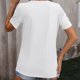 thumbnail image 5 of Faja moldeadora de cintura de verano para mujer, camiseta de manga corta con cuello redondo y botones, 5 of 7
