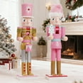 thumbnail image 3 of Shoreew Christmas Nutcracker Ornament Large Wooden Soldier Nutcracker Figurine for Christmas Tree Front Door Hotel Decoration, 3 of 7