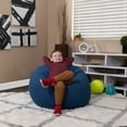 thumbnail image 3 of Emma + Oliver Small Denim Refillable Bean Bag Chair for Kids and Teens, 3 of 10
