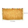 thumbnail image 3 of PEIBang Grass Table Skirt with Flower,Grass Skirts Tropical for Party Favors,Table Skirt for Summer Tropical Indoor Outdoor Party Decorations, 3 of 6