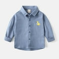thumbnail image 2 of Tisuna Shirts For Toddler Boys Girls Cartoon Print Long Sleeve Lapel Neck Tops Leisure Lightweight Fall Kids Button Clothes Blue Size 1-2 Years, 2 of 7