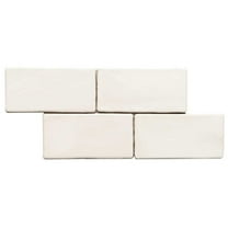 The Tile Life Talavera Biscuit Glossy Ceramic Subway Wall Tile, 3 x 6 in, 48-Piece