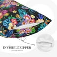 thumbnail image 2 of Plush Throw Pillow Covers, Colorful Flowers a Pillow Cases with Invisible Zipper, Breathable Microfiber Pillow Cases Standard Size for Sleeping Bedroom Sofa Living Room, 2 of 5