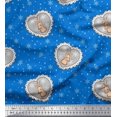 thumbnail image 1 of Soimoi polyester Crepe Fabric Boy,Surfboard And Beach Bird Print Fabric by the Yard 52 Inch Wide, 1 of 3