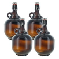 2 Liter Amber Flip Top Style Growler x4