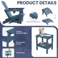 thumbnail image 2 of SERWALL 5PC Adjustable Folding Adirondack Chair and Ottoman and Double Side Table, HDPE Adirondack Chairs Set for Outdoor, Patio, Poolside, Garden, Blue, 2 of 9