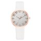 thumbnail image 1 of Reloj de pulsera de cuarzo con pantalla analógica y esfera redonda para mujer y niña a la moda (blanco), 1 of 3