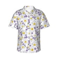 thumbnail image 1 of Balery Daisies Flowers Camisas hawaianas de manga corta para hombre, camisas playeras de corte holgado, camisas de vacaciones con botones,Large, 1 of 7