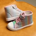 thumbnail image 5 of Kushyshoo Gradient Glitter Toddler High Top Girls Sneakers Kids Walking Shoes 12M, 5 of 7