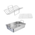 thumbnail image 2 of Plato para asar barbacoa, bandeja para comida con 2 estantes, utensilios de cocina, sartén antiadherente para parrilla, sartén para asar, Camping,, 2 of 9