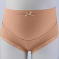 thumbnail image 6 of Ashirexll Maternity Underwear High Waist Plus Size Support Adjustable Soft Breathable Comfortable Solid Color Lace Pregnancy Maternity Underwear Cotton Khaki L, 6 of 7