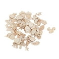 thumbnail image 2 of 100pack Mixed Leaf Squirrel Shape Blank Wood Cutout Veneers for Party Decor, 2 of 7
