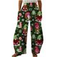 thumbnail image 2 of Puntoco Pantalones sueltos casuales vintage con estampado navideño para mujer Pantalones de pierna ancha casuales Pantalones Puntoco Puntoco-3985, 2 of 5