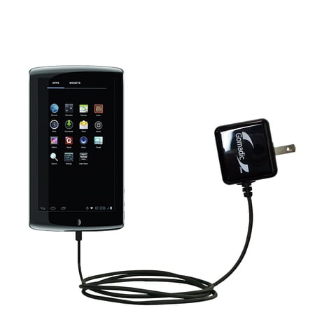 Gomadic Intelligent Compact AC Home Wall Charger suitable for the Coby KYROS MID7034 MID7035 MID7036 - High output power with a convenient, foldable p