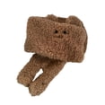 thumbnail image 2 of Novedad Envoltura para el cuello Espesado Animal de dibujos animados Invierno Cálido a prueba Acrílico Bufanda para mujeres Hombres Marrón Macarena bufanda de invierno, 2 of 8
