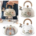 thumbnail image 3 of Whistling Stovetop Kettles 3l Floral Tea Kettle Stainless Steel Tea Pots, 3 of 3